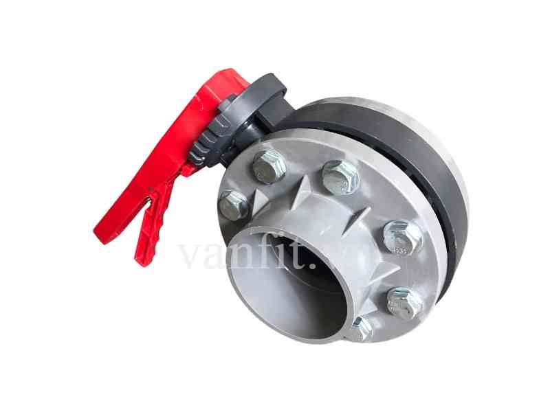VAN BƯỚM TAY GẠT MẶT BÍCH UPVC - VANFIT